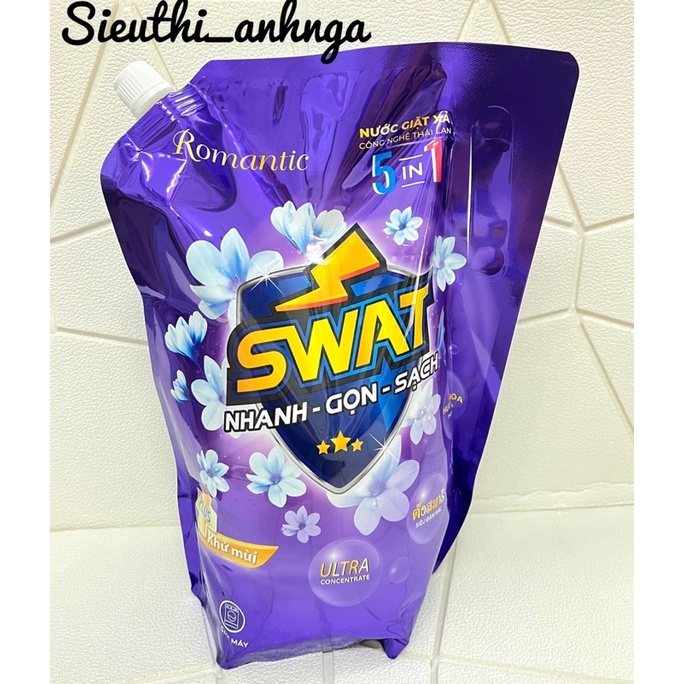 Nước giặt xả Swat 5in1 dạng túi 2,2L