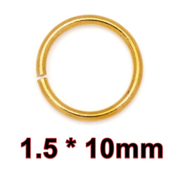 Khoen Móc Khóa Đồng, Khoen Tròn Nhiều Kích Thước Tùy Chọn (10mm, 15mm, 20mm, 25mm)