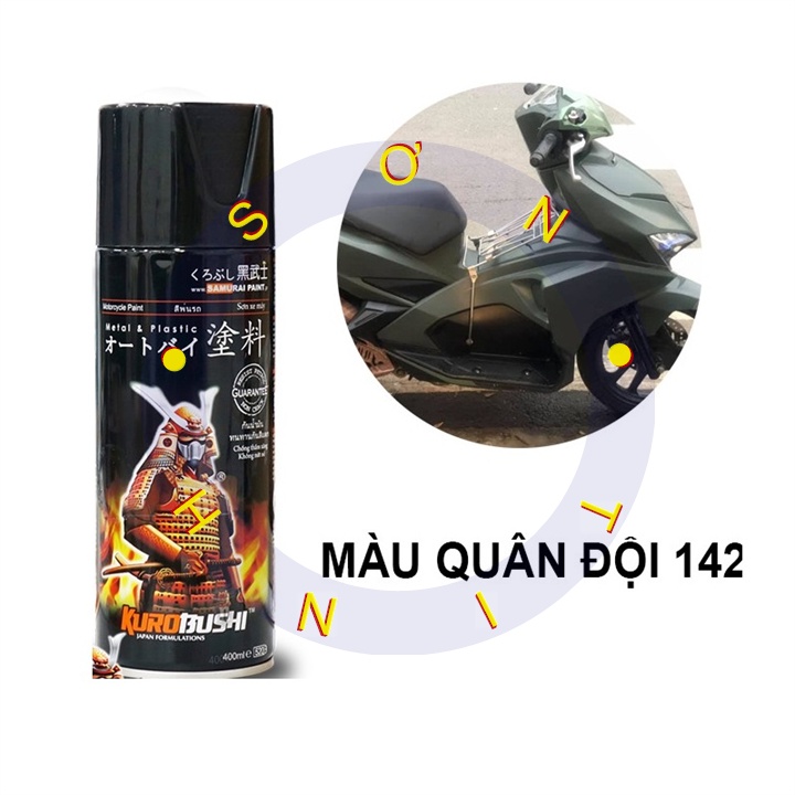 SƠN SAMURAI SƠN XỊT MÀU XANH QUÂN ĐỘI ARMY 142