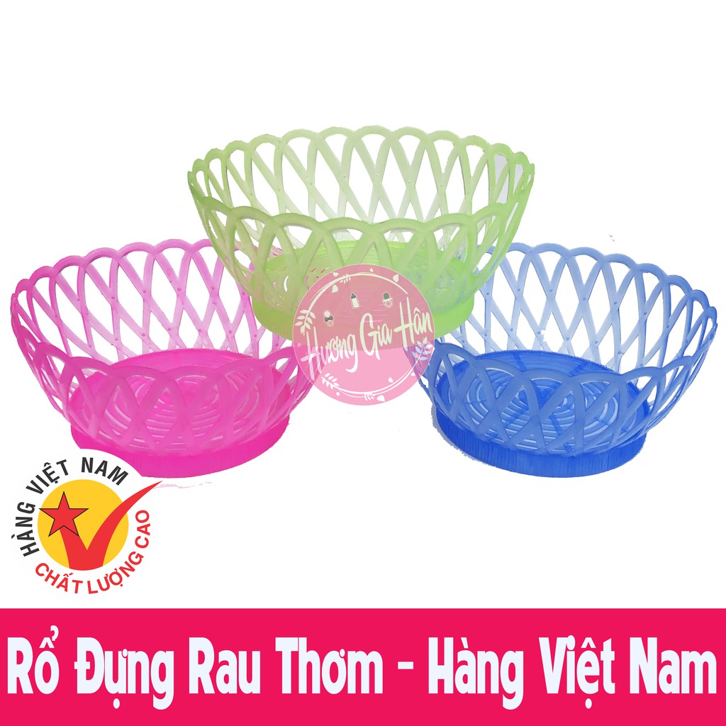 Rổ Đựng Rau Thơm - Hàng Việt Nam (Kích thước miệng 15cm x đáy 10,5cm)