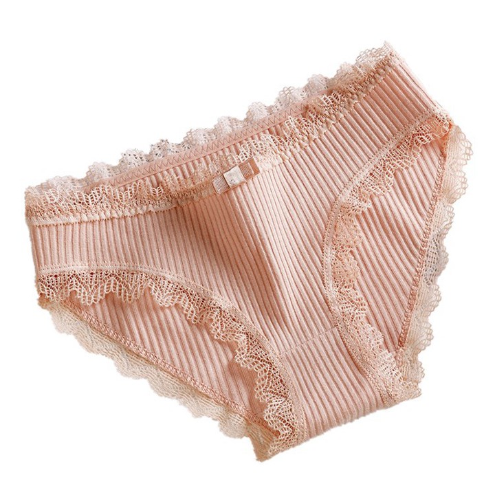 Sét 04 quần Lót Cotton tăm viền zen siêu thoáng mát Quảng Châu kháng khuẩn xuất Nhật Q4