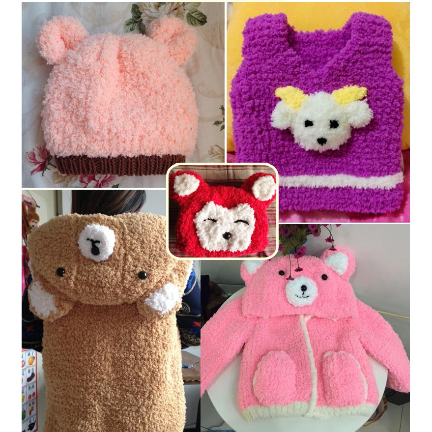 Set 7 cuộn len bông siêu kute