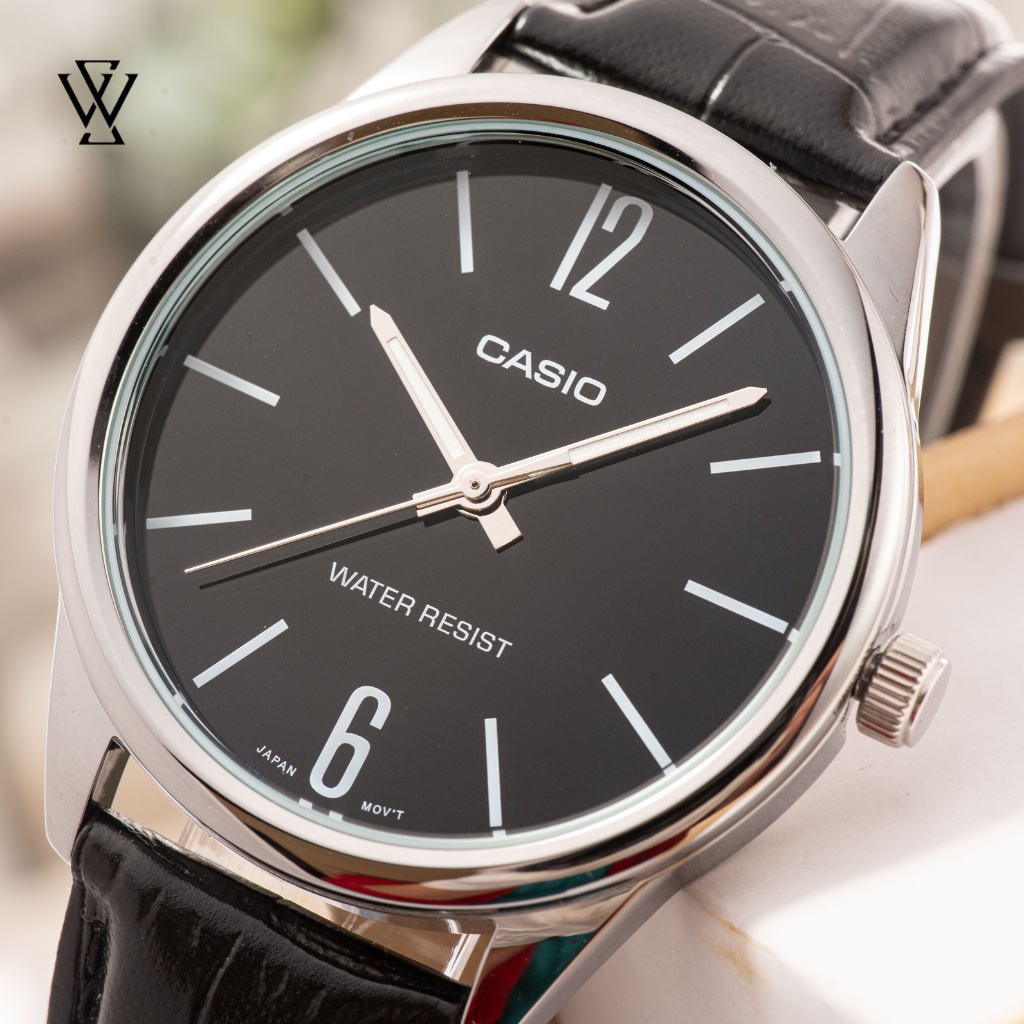 Đồng Hồ Quartz Nam Casio WATCHSTORE MTP-V005L-1BUDF Thiết Kế Kính Khoáng 40mm, Dây Đeo Da Và Vỏ Thép Không Gỉ