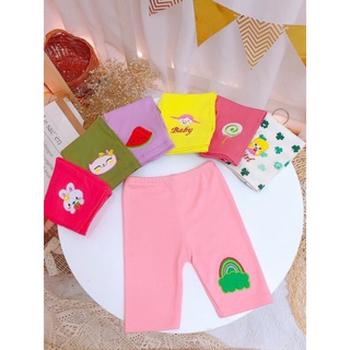 Quần legging lửng thêu hình cho bé gái