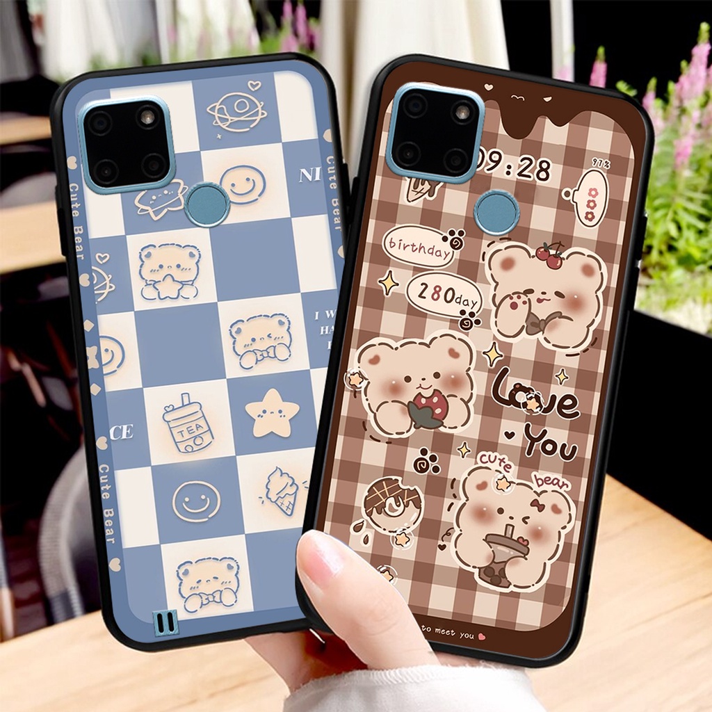 Ốp lưng Realme C21Y / C25Y in hình 3D GẤU cute be@r, soda, happy day cực hot ,thời thượng
