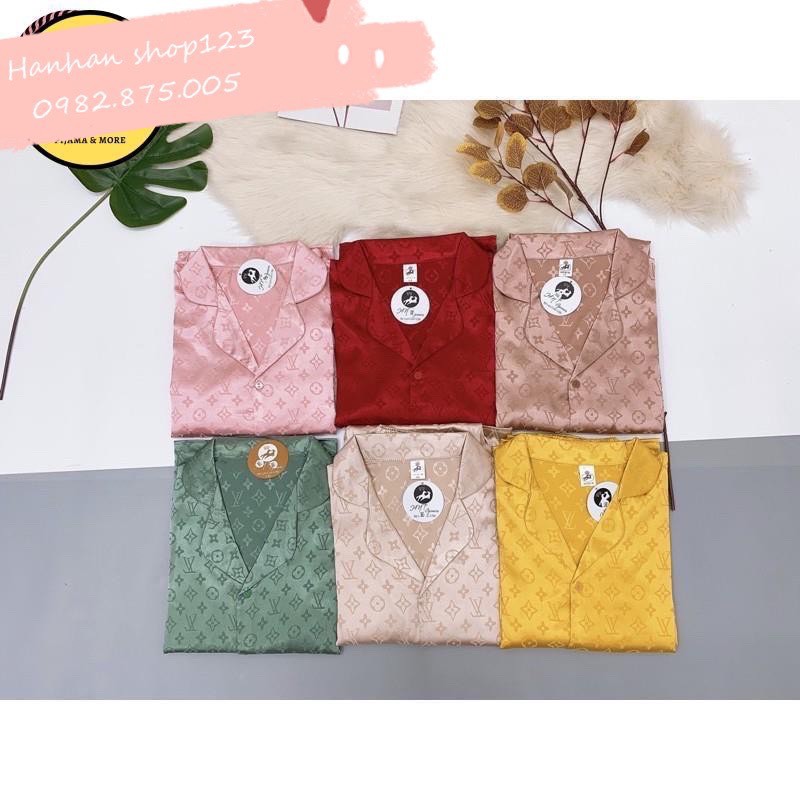 Bộ Đồ Pijama - Bộ Ngủ Cộc Tay Chất Lụa Gấm Hàng CC ( Video + Ảnh Thật ) | BigBuy360 - bigbuy360.vn