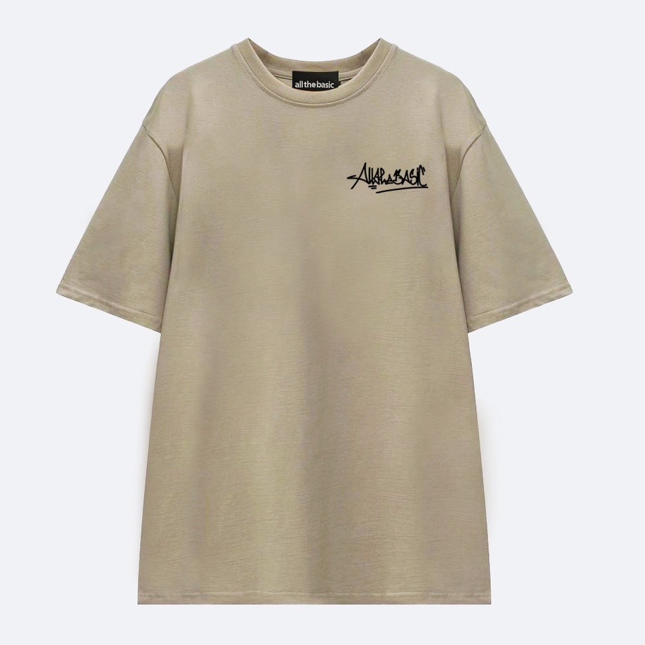 Áo Thun Vải Dày Form Rộng Tay Lỡ In Hình Graffity Cho Nam Và Nữ All The Basic