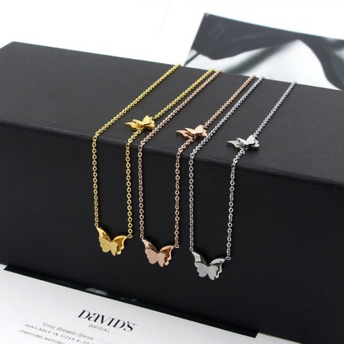 Dây Chuyền Bướm Cát Titan Ko Đen TT 3097