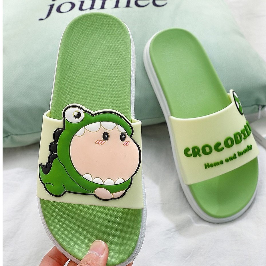 Dép Quai Ngang Cá Sấu CROCODILE, Dép Nam Nữ Unisex Cao Su Họa Tiết 3d DP19