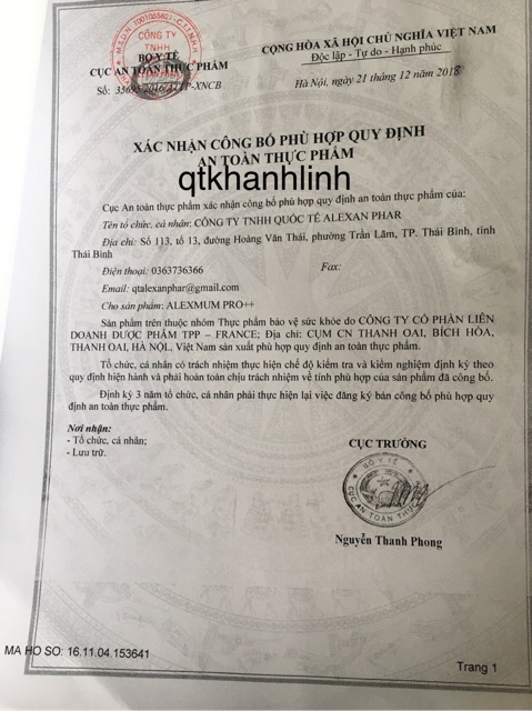 ✅ Vitamin Tổng hợp - Bổ Bà Bầu Alexmum Pro++  - An Thai, Dưỡng thai