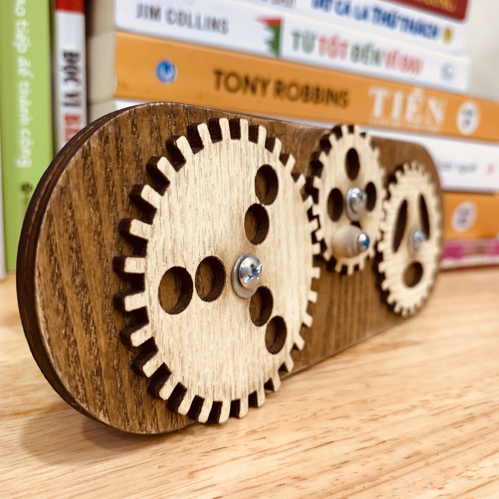 Đồ Chơi Thông Minh Benrikids Bánh Răng Truyền Động Móc Nối Bằng Gỗ, Giáo Cụ Montessori