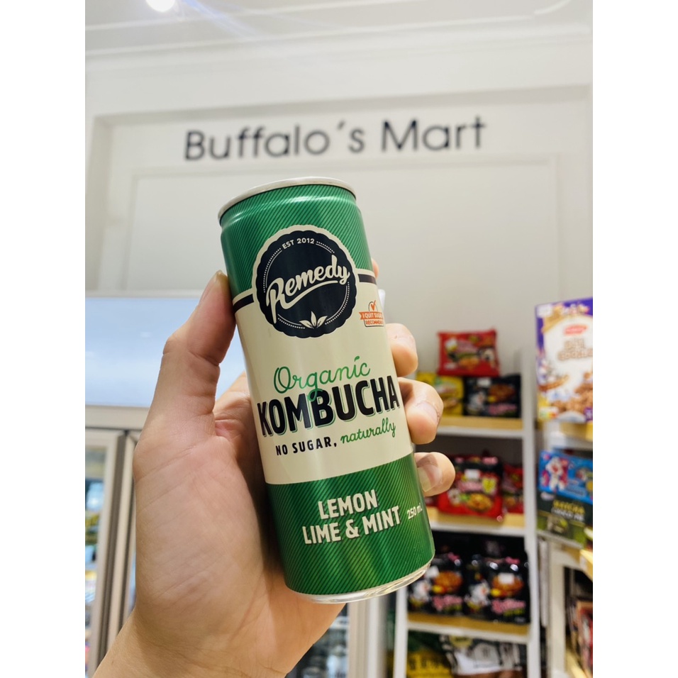 Trà Kombucha Remedy có ga các vị 250ml- Hàng nhập khẩu chính hãng