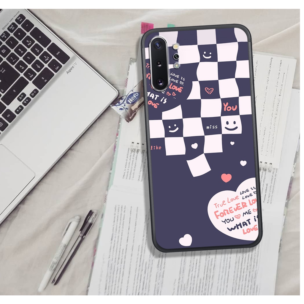 Ốp Lưng Samsung NOTE 8 - NOTE 9 - NOTE 10 - NOTE 10 PLUS , In Hình &quot;Black Heart&quot; Phong Cách Đẹp.