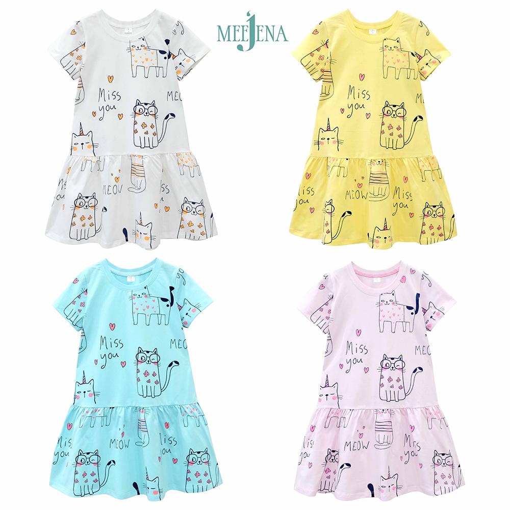 Váy Bé Gái Họa Tiết Dễ Thương từ 10-18 kg MEEJENA 100% COTTON 4C - 1571