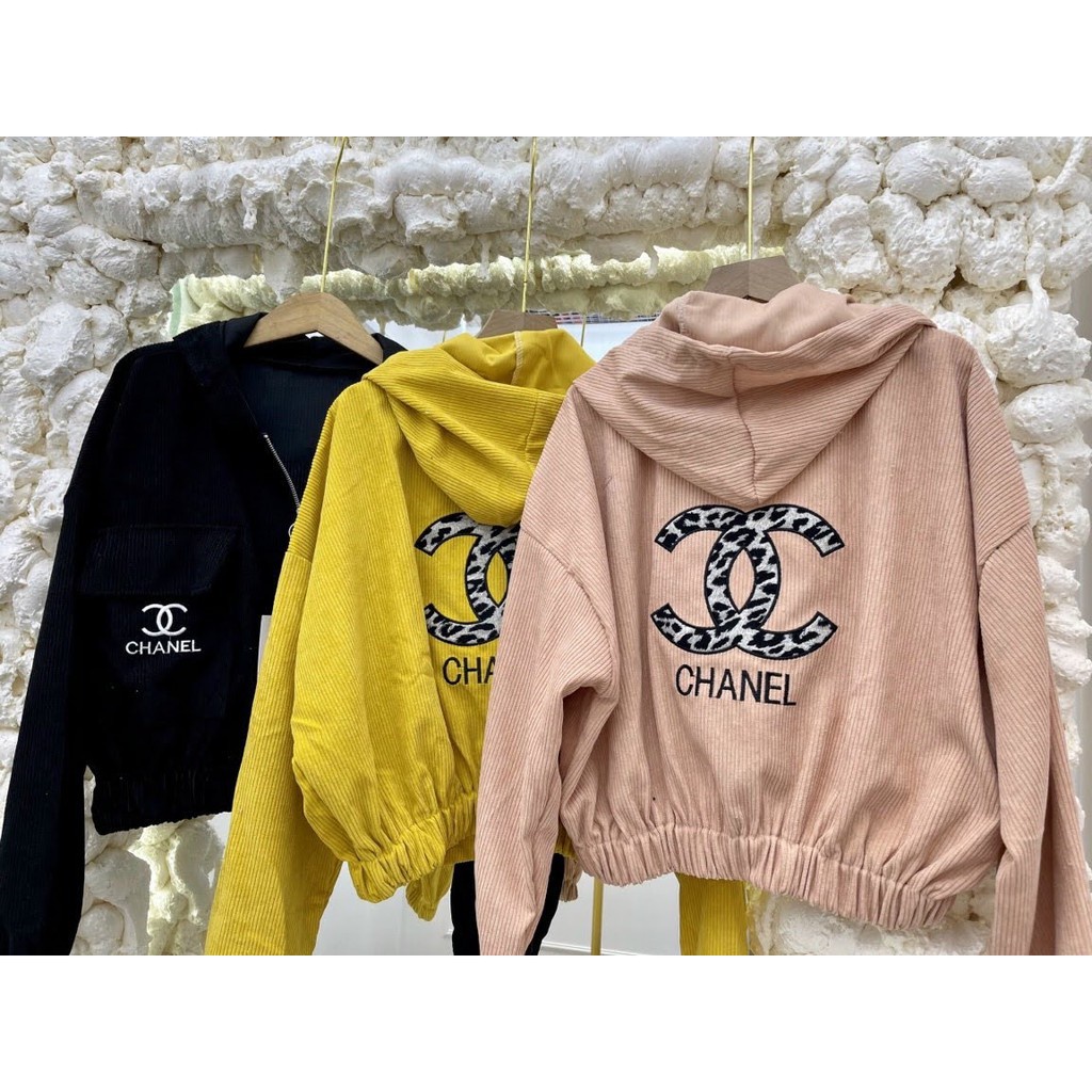 Áo khoác nhung nam nữ croptop thêu chữ x beo lửng 💟