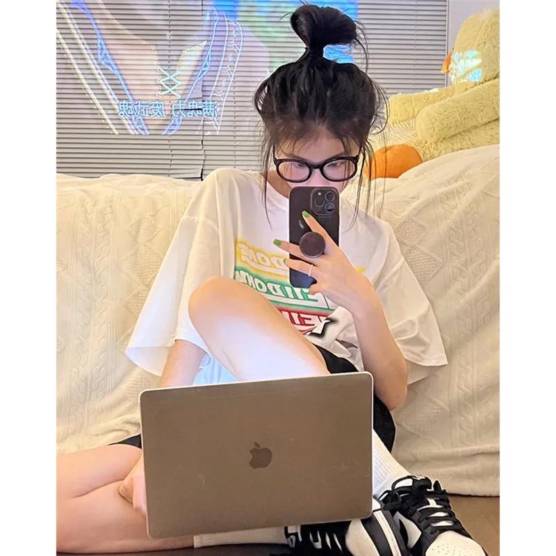 NRVP Áo Thun 100% Cotton Dáng Rộng Thời Trang Hàn Quốc Cho Nữ