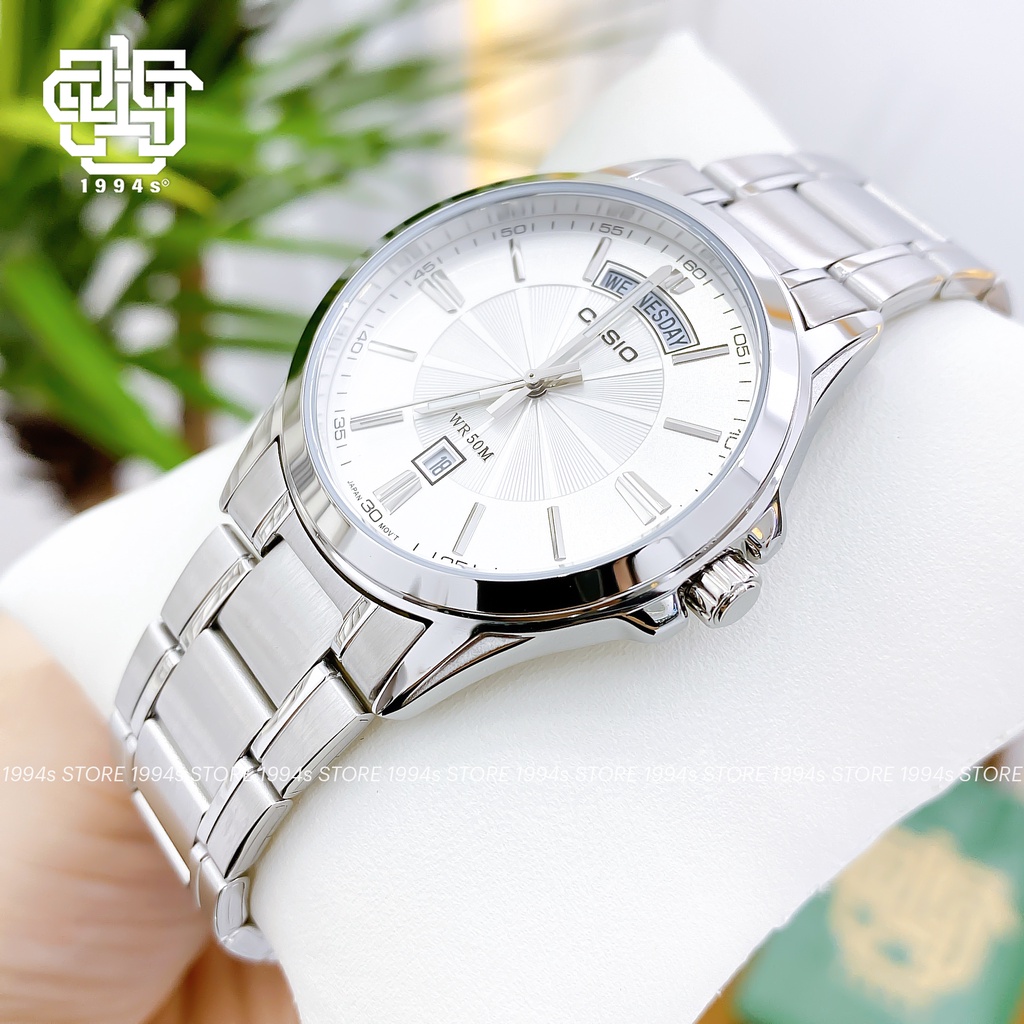 Đồng hồ nam Casio MTP-1381D-7A dây thép không gỉ, chống nước 50m, size 39.9mm, hàng chính hãng