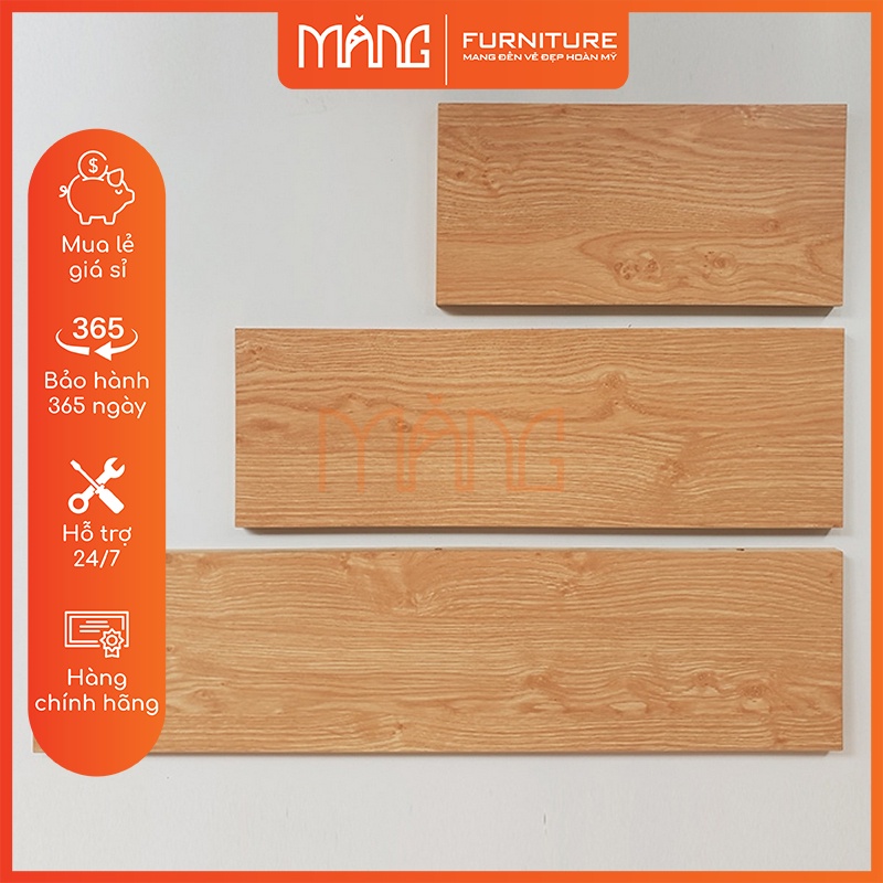 Kệ treo tường gỗ bộ 3 thanh 40,50,60 x 15cm trang trí giấu chân mẫu ktt03