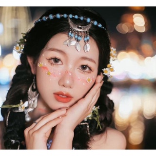 Vòng cài đầu chụp ảnh cosplay phong cách boho, tây tạng