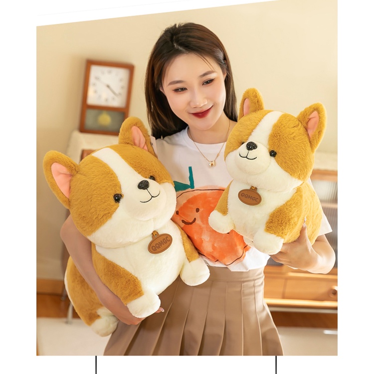 Thú Nhồi Bông Hình Cún corgi Dễ Thương