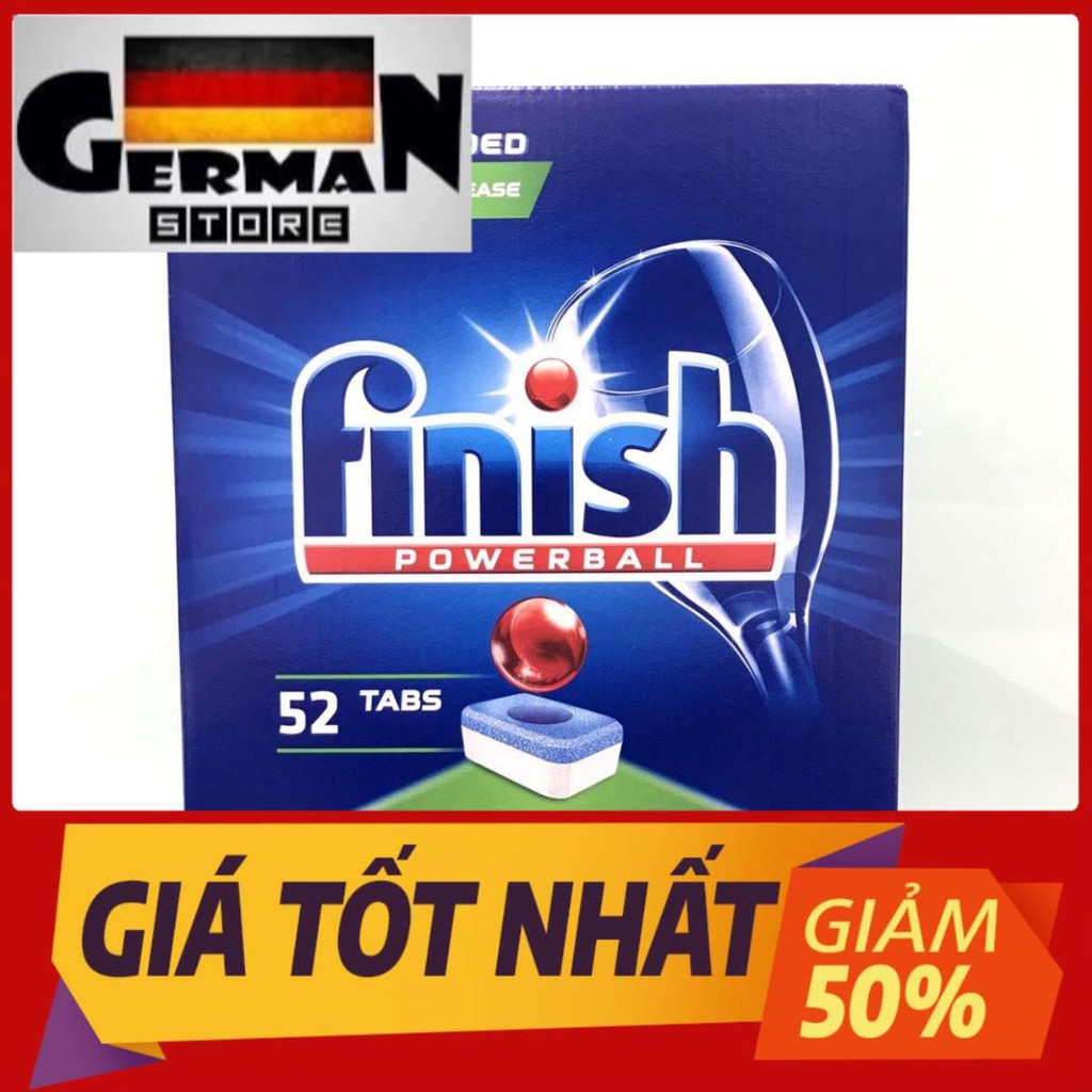 Viên rửa bát Finish All in 1 hộp 52 viên - 6in1 - CAO CẤP HƠN VIÊN CLASSIC (GermanStore)