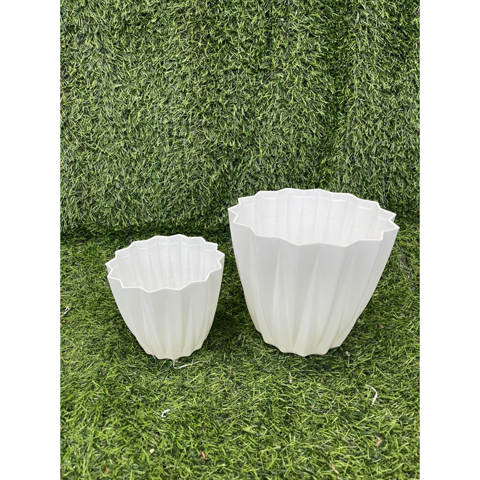 (17x16cm) Chậu nhựa giả sứ múi khế để bàn tiểu cảnh siêu xinh size 2_chậu nhựa cao cấp tráng men sứ bao sang, xịn