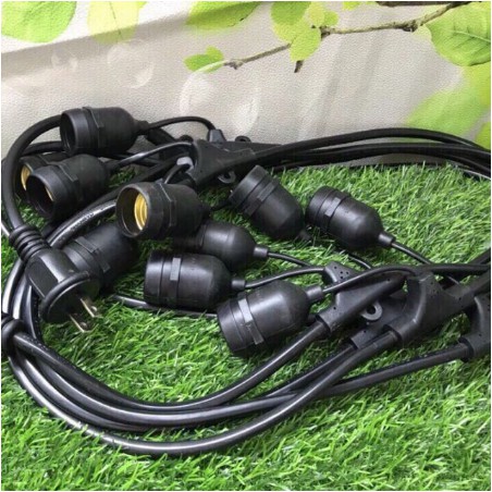 Bộ Dây Đui Đèn Ngoài Trời 10 Mét 15 Đui E27