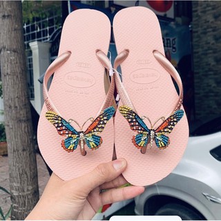 Sẵn dép havaianas gắn charm , bướm cánh dài