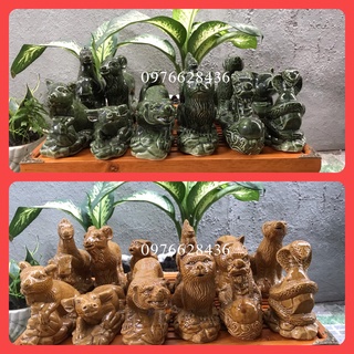 Tượng gốm 12 Con Giáp Sứ Bát Tràng- trang trí bàn làm việc