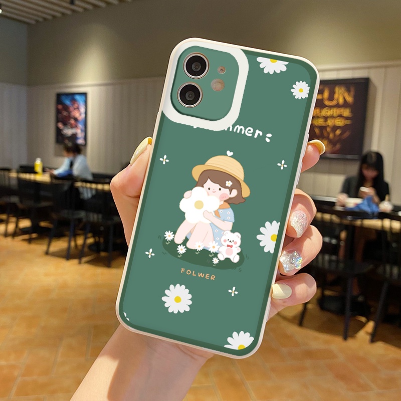 Ốp lưng iphone Girl xanh lá ốp bảo vệ camera vuông cạnh đủ iphone 6 đến 11 12 13 promax tr295