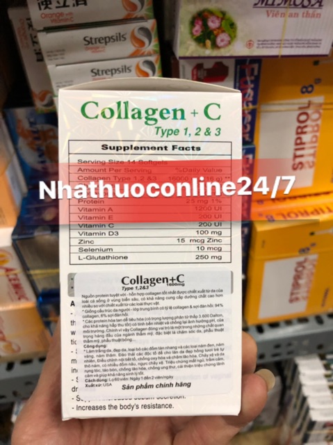 ✅COLLAGEN+C 16000MG HỖ TRỢ DA LÀM ĐẸP DA