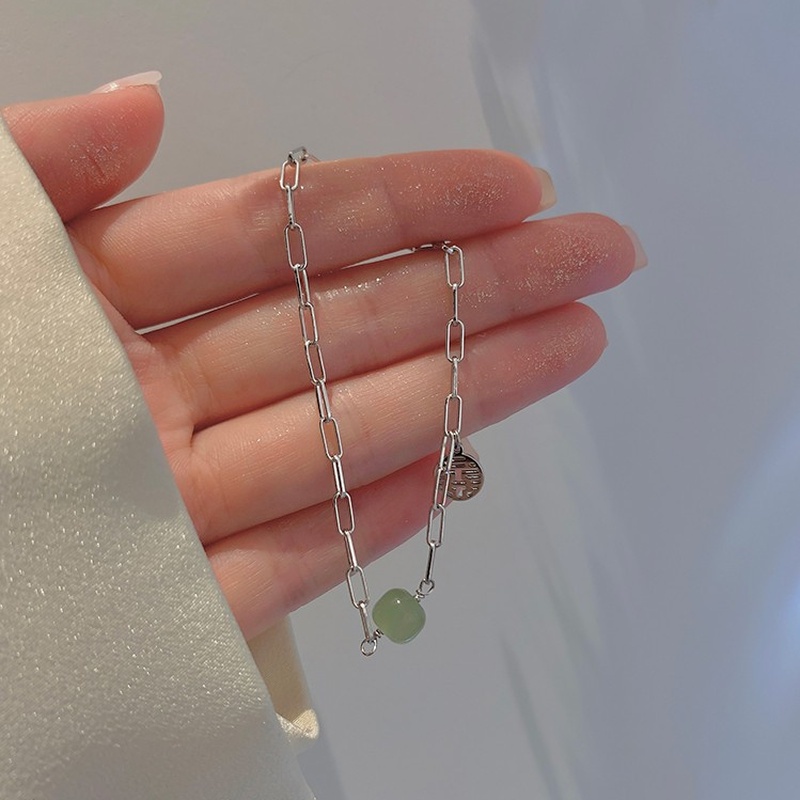 ✨✨Vòng Đeo Tay Bạc Phối Mặt Nhân Vật Trung Hoa May Mắn Đính Đá Thời Trang Cho Nữ