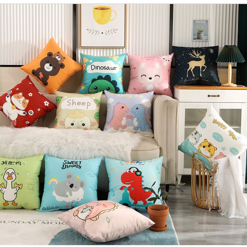 Gối tựa lưng sofa nhiều họa tiết cute cao cấp size 45x45cm