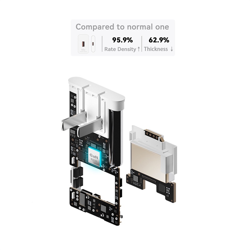 Huawei 66W gallium nitride Gan Ultra Thin sạc  Slim Fuselage Can Technology Multi Develent Tương thích 6A Cáp