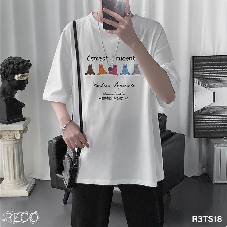 Áo thun, phông nam nữ Hàn Quốc cao cấp dáng rộng tay lỡ T-Shirt Loose R3TS18