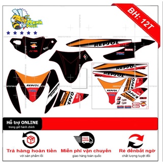 Ten rời xe click 110 repsol dán xe đen