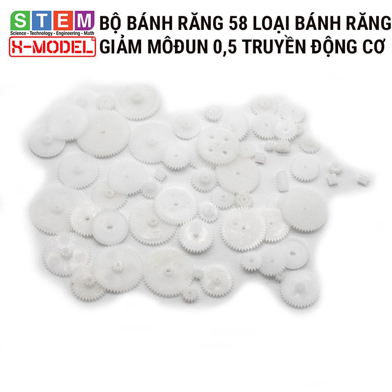 Đồ chơi thông minh, sáng tạo STEM Mô hình tự làm Bộ bánh răng nhựa 58  chi tiết X-MODEL ST19 [Giáo dục STEM, STEAM]