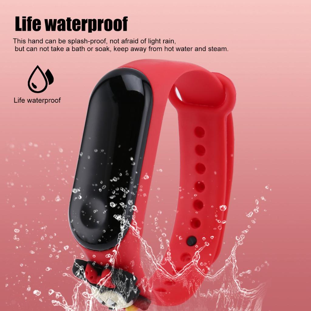 Đồng hồ LED điện tử trẻ em hoạt hình không thấm nước dây silicon dễ đeo và thoải mãi