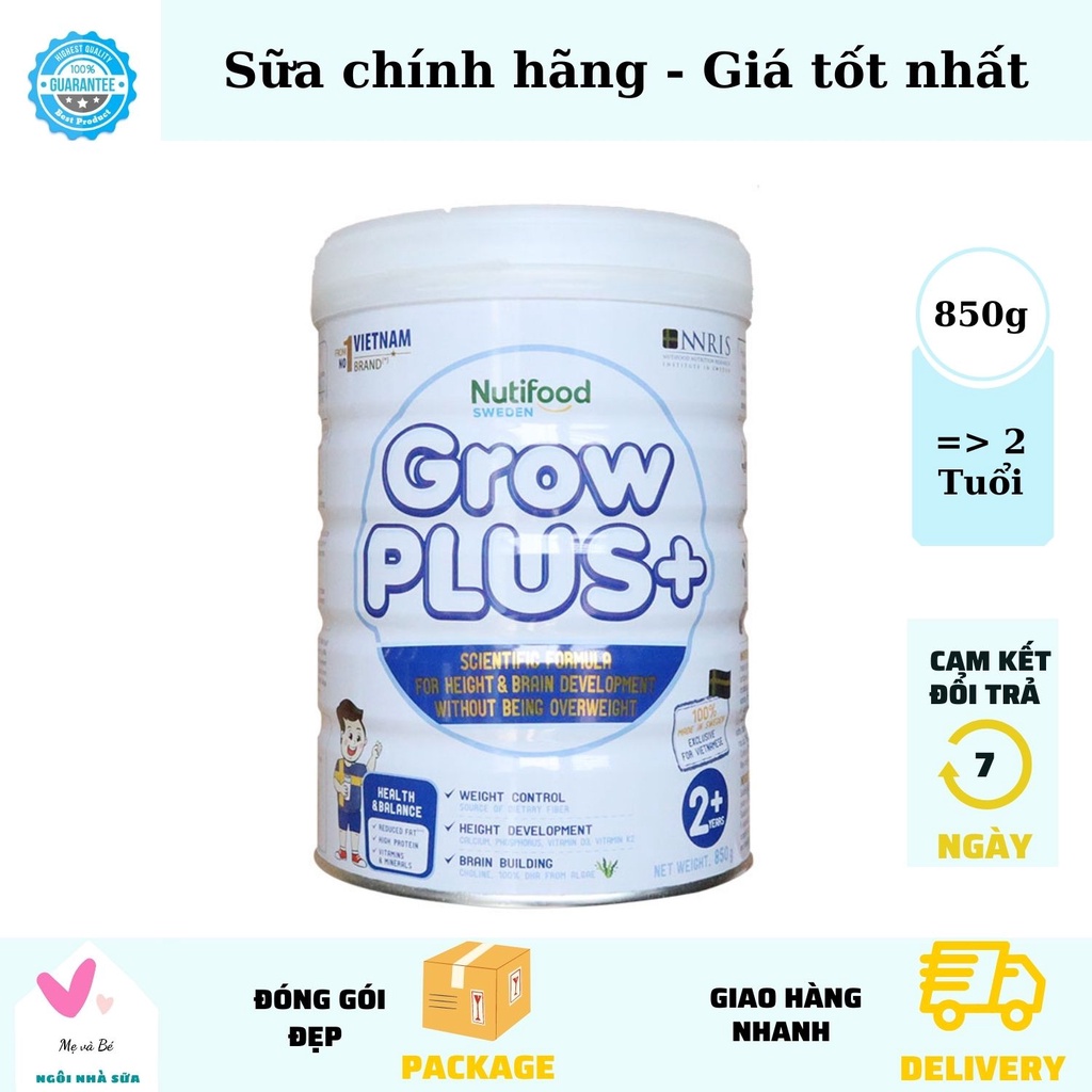 , Sữa grow plus trắng nutifood tăng chiều cao - giảm cân Ngôi nhà Sữa
