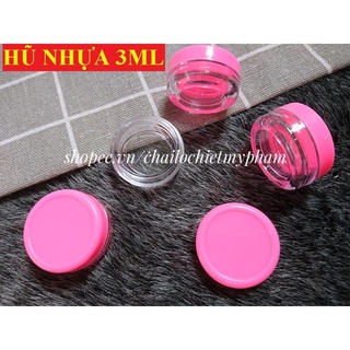 HŨ CHIẾT MỸ PHẨM 3G (3ml) Nắp Hồng