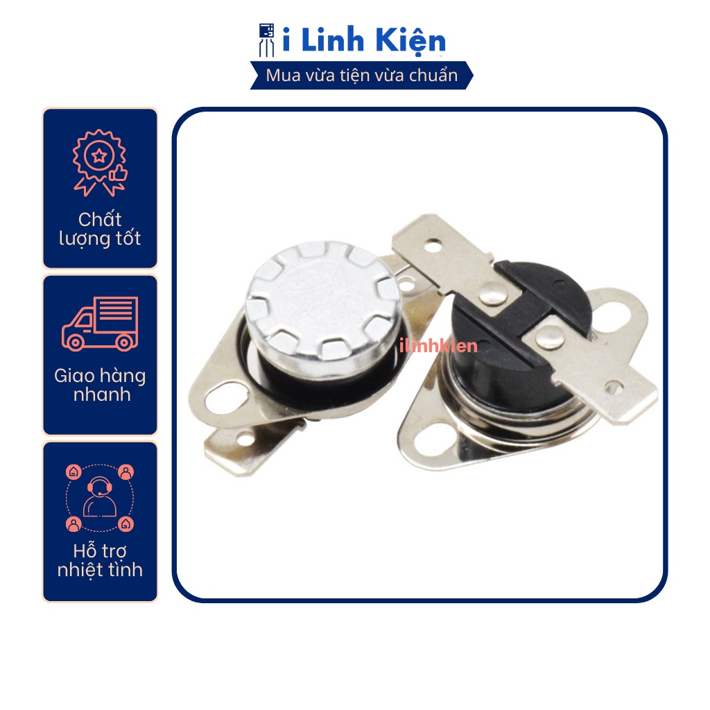 Relay nhiệt , rơ le KSD301 10A 250V thường đóng từ 115-180 độ.
