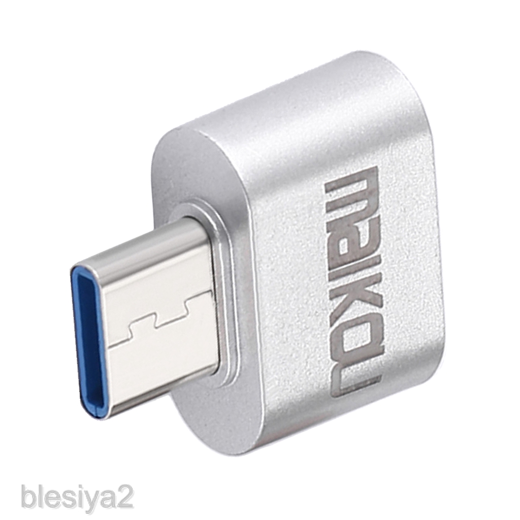 Đầu adapter chuyển đổi USB 3.0 sang USB Type C màu bạc