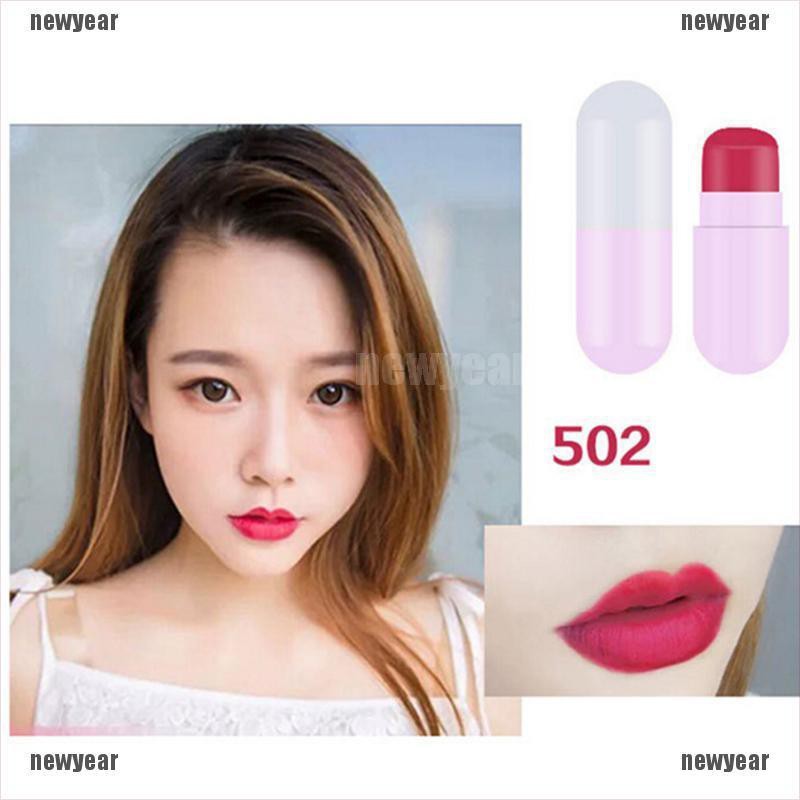 [Hàng mới về] Set 5 son môi thỏi mini hình viên thuốc con nhộng chống thấm nước chống dính cốc dưỡng ẩm hiệu quả | BigBuy360 - bigbuy360.vn