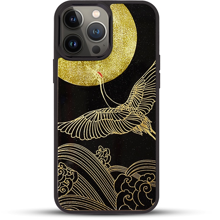 Ốp điện thoại cho iPhone 13 Pro / 13 Pro Max mẫu Chim Hạc Phù Tang thương hiệu La Sonmai
