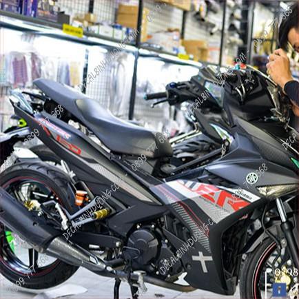 Tem Trùm Exciter 150 Đen Đỏ Kiểu Tem Xe 2021 Mới Nhất - Tem Rời Exciter Đen Nhám
