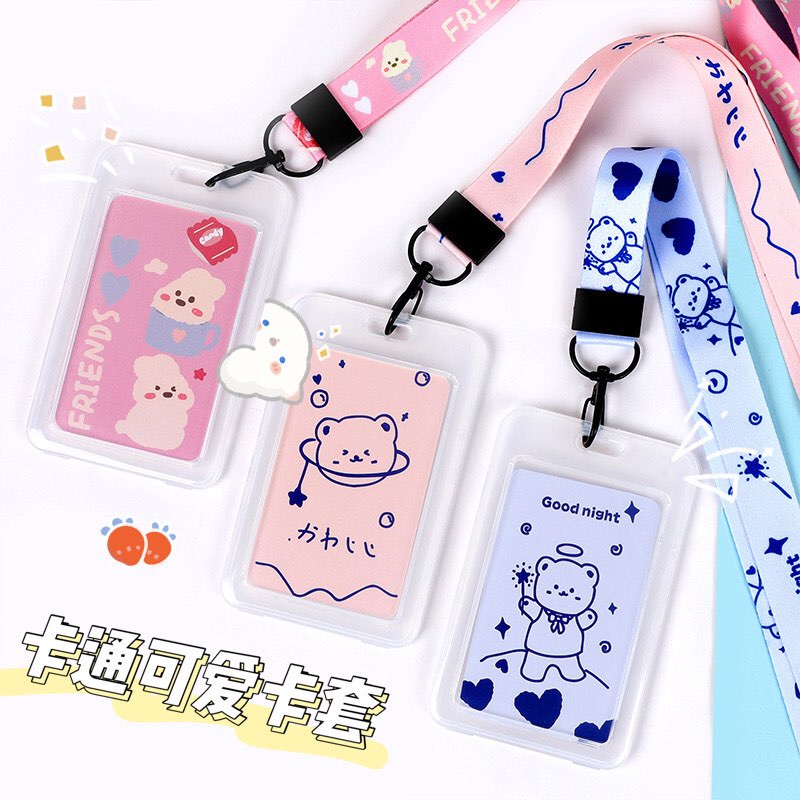 Dây Đeo Thẻ Trong Suốt Học Sinh, Sinh Viên Cute