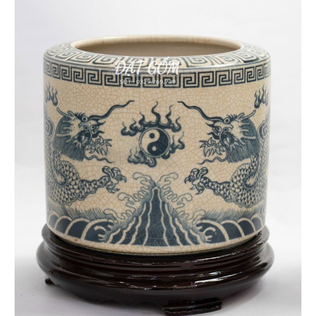 Đồ thờ cúng  - bộ thờ cúng đồ thờ men rạn vẽ tay gốm sứ Bát Tràng