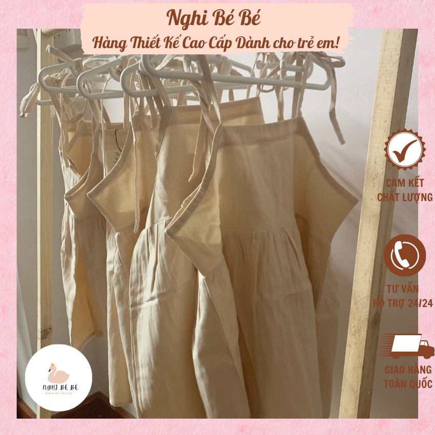 Váy Mi Dress 💥 SIÊU ĐẸP 💥 đầm 2 Dây đi biển mùa hè cho bé phong cách Hàn Quốc