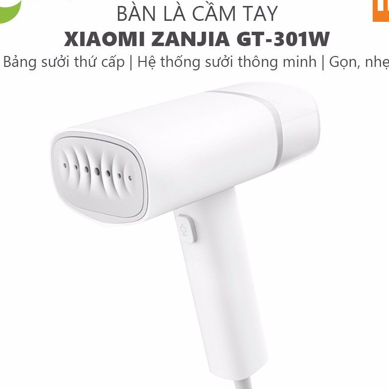 Bàn là hơi nước cầm tay Xiaomi, bàn ủi hơi nước Zaijia GT-301W Chính Hãng - Bảo hành 6 tháng