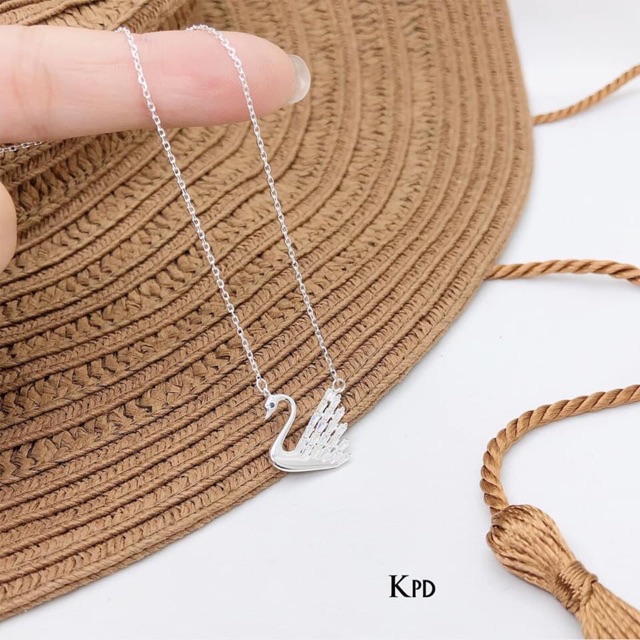 DÂY CHUYỀN MẶT THIÊN NGA ĐÁ TRẮNG CAO CẤP - DÂY CHUYỀN BẠC Ý S925